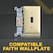 Faith Ivory Toggle Light Switch, Single Pole, 15 Amp Switch Toggle, Grounding Screw, 120V, 10PK SSK2-IV-10 - alternate 5